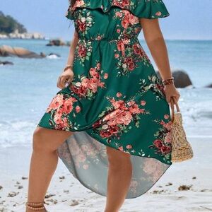 Floral Green Dress